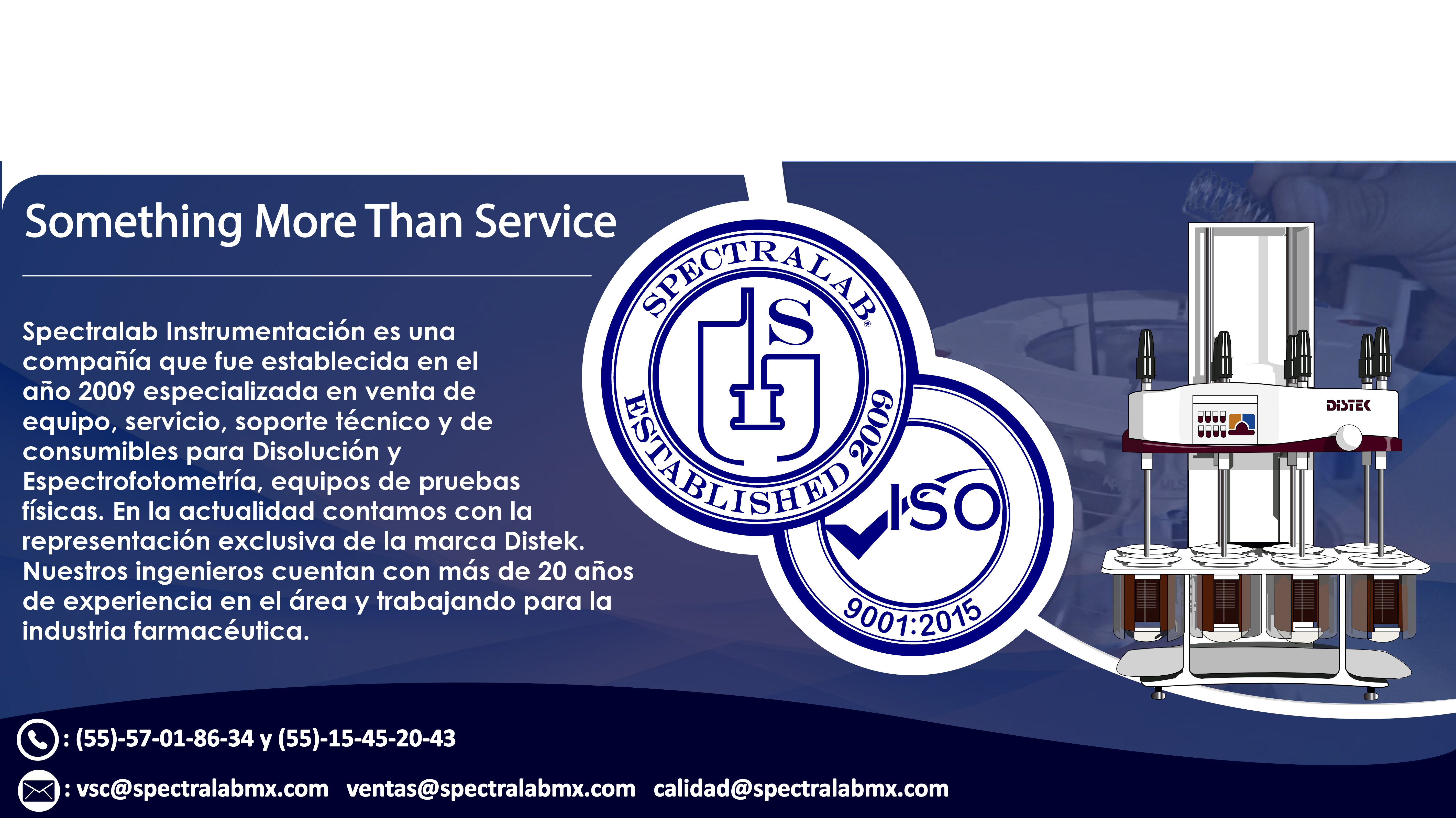 Spectralab especializada en venta y soporte de equipo Farmaceutico